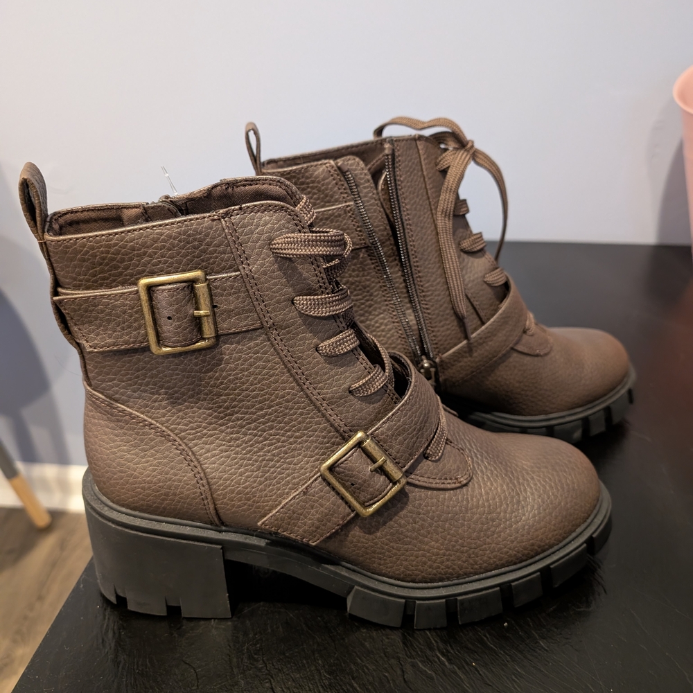 Brown Combat Boots